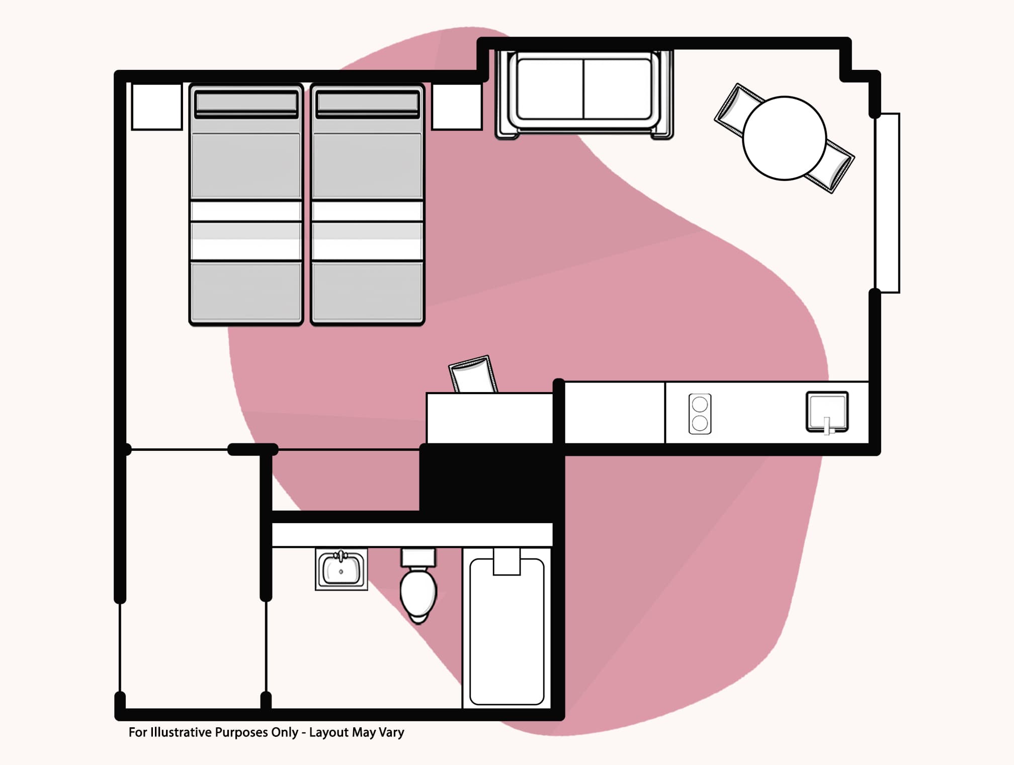 Studio with Sofa Bed (Twins) - MK 40 Done - Final
